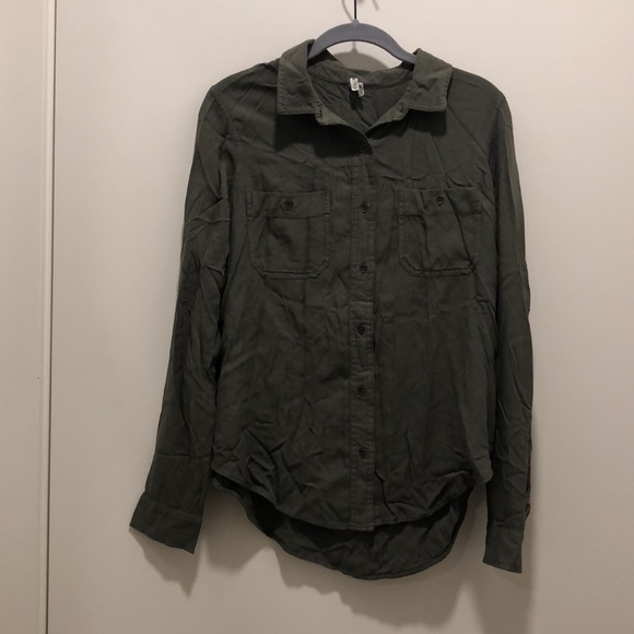 Mudd Button Down Shirt, Castor Gray, Sz M - Picture 8 of 9